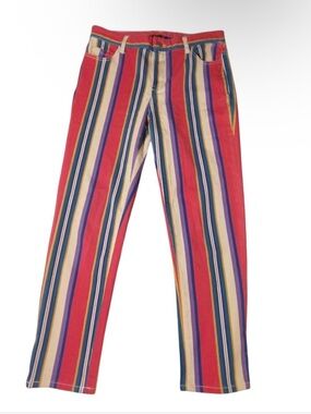 DELIA*S DOLL KILL Striped Multicolored Rainbow Pants Y2K